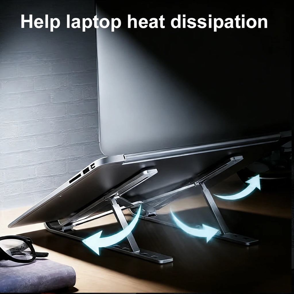 DITONG Fold Laptop Stand For Macbook Adjustable Computer Pc Tablet Stand Notebook Tablelaptop Holder Heat Dissipation