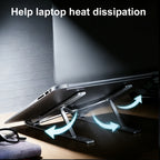 DITONG Fold Laptop Stand For Macbook Adjustable Computer Pc Tablet Stand Notebook Tablelaptop Holder Heat Dissipation