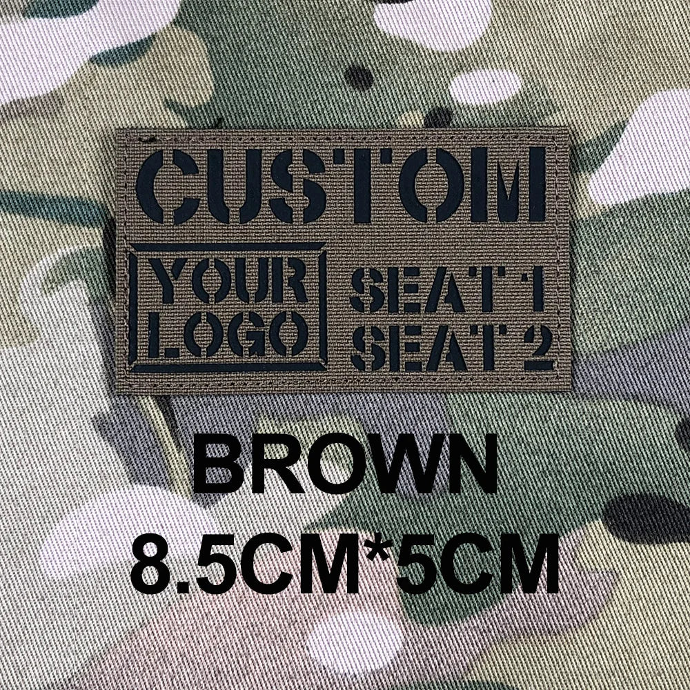 Custom Laser Cutting IR IFF Infrared Reflection Patch Name Tapes Tag Brand Black Letters