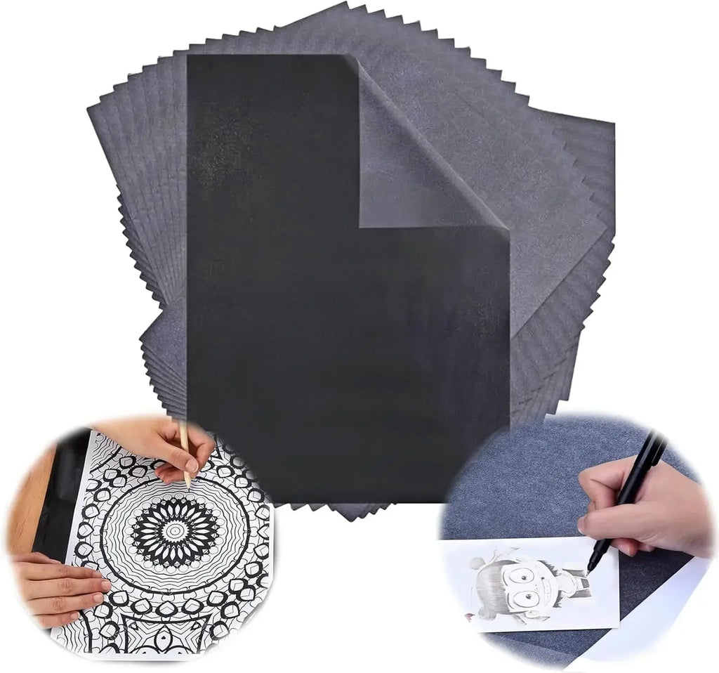 100 Sheets/Lot A4 Copy Carbon Paper Painting Tracing Paper Graphite Painting Reusable Office Accessories Supply Legible Tracing