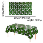 Football Party Tablecloth Decorations Soccer Ball Theme Party Supplies Disposable Table Cover Tableware Set Kids Birthday Party