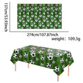 Football Party Tablecloth Decorations Soccer Ball Theme Party Supplies Disposable Table Cover Tableware Set Kids Birthday Party