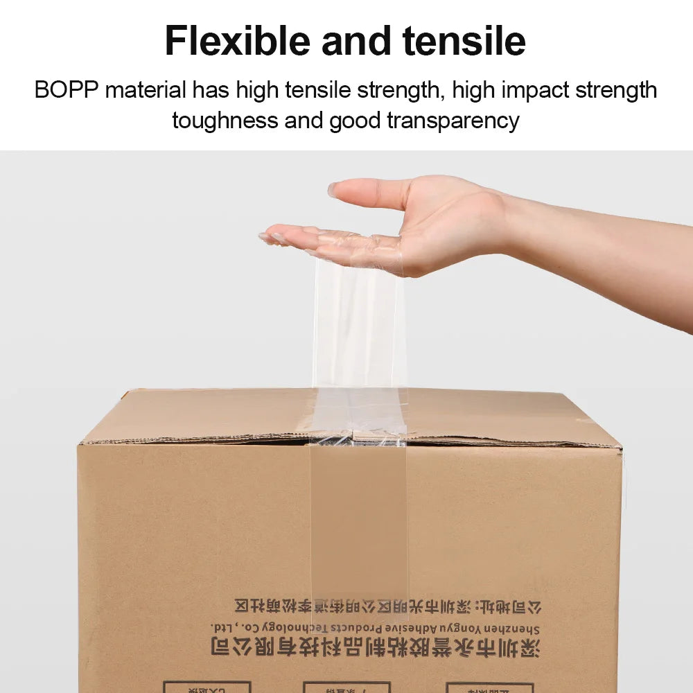 Bopp Single-Sided Transparent Packaging Tape High Viscosity Carton Sealing Fixed Items Sealing Heavy Packaging