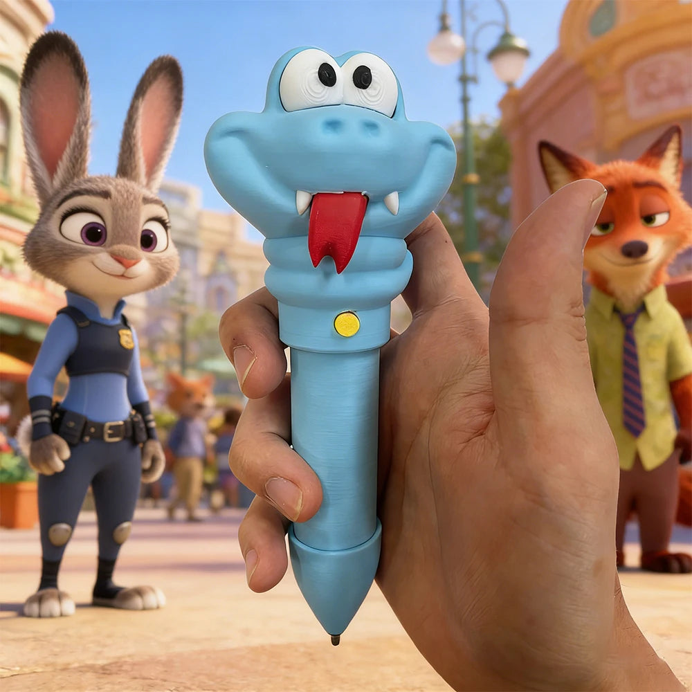  Disney Zootopia Trendy Judy Carrot-Shaped 2-in-1 Voice Recorder Pen& Gary Pen Snake Writing  Serum Pen Peripherl New Year Gift