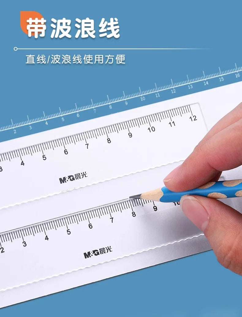 M&G Stainless Steel Compass Set - Geometry Math Tools with Rubber Ruler Carpenter Student Cartography Drawing School Supplies
