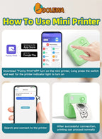 Dolewa D3 Portable Printer Thermal Paper Stickers Paper Mini Printers Labels Maker Printer for Error Printing Photo Printing
