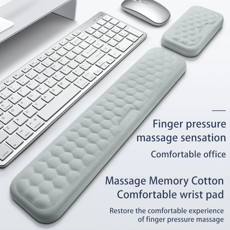 Keyboard Mouse Wrist Protection Rest Pad Ergonomic Office Typing Relax Wrist Memory Foam Mouse Pad PC Computer Laptops Mouse Pad