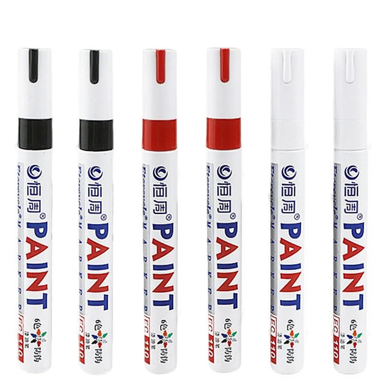 1/3/6/12 Colors Permanent Paint Marker White/Gold/silver Markers for Car Tire Tread Rubber Fabric Paint Metal Paint Marker Pens
