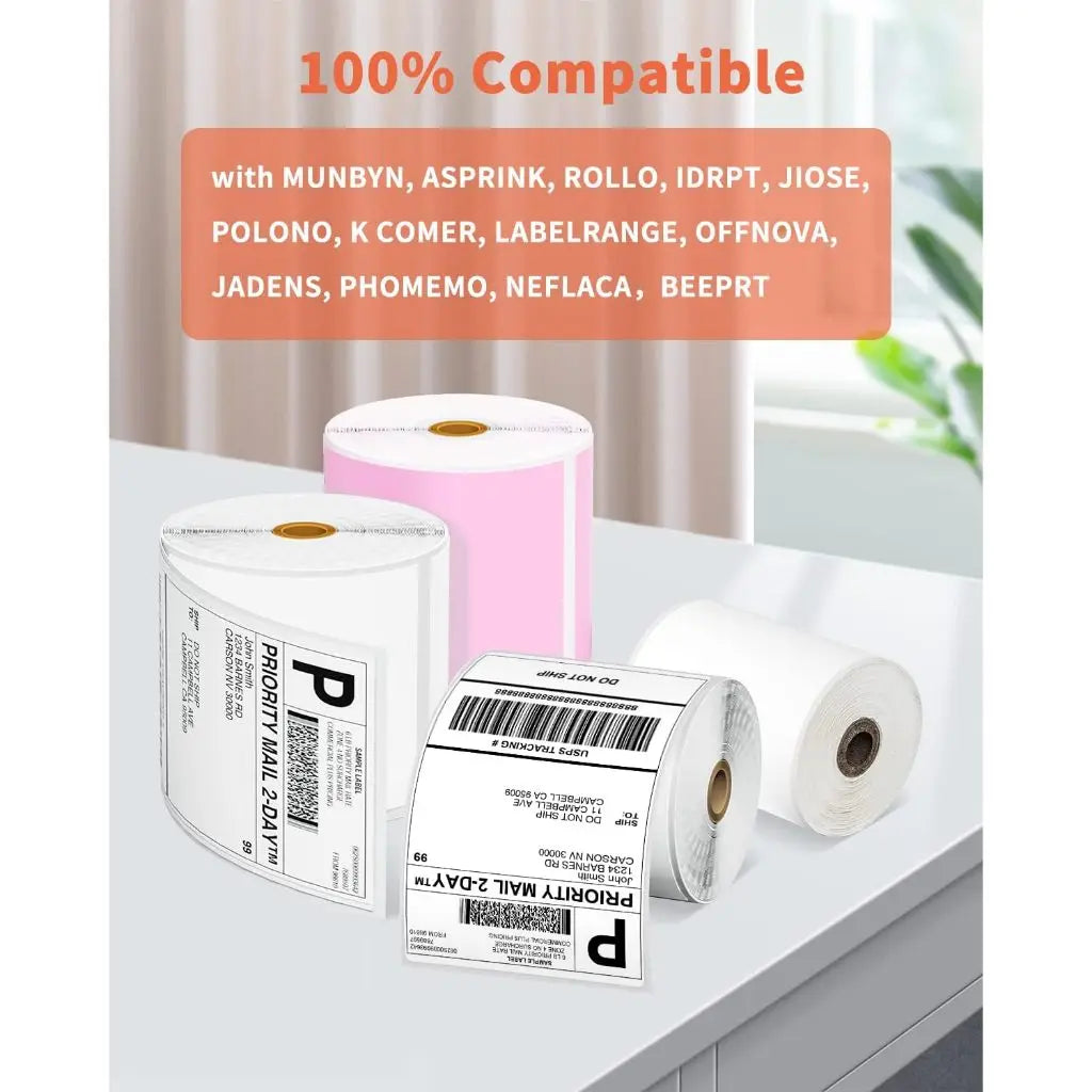 100x150mm Thermal Label Sticker Roll A6 Size Shipping Label Sticker Roll Adhesive Paper for Phomemo PM-241BT/D520/246S Printer