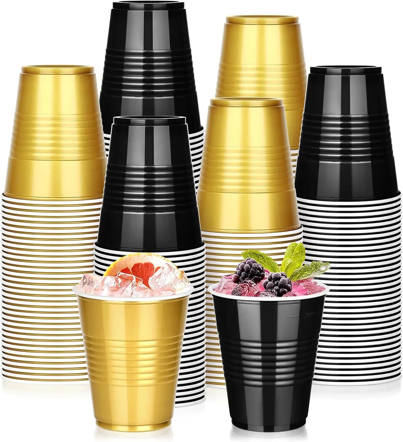 Cup Pong Game Set 22 Pcs 16 Oz Plastic Party Cups with 4 PCS Ping Pong Balls for Christmas New Year Gift  Gratuation Party