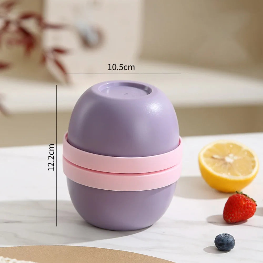 Double Layer Overnight Oats Container with Lids and Spoons Seal Breakfast Cup Milk Cup PP Large Capacity