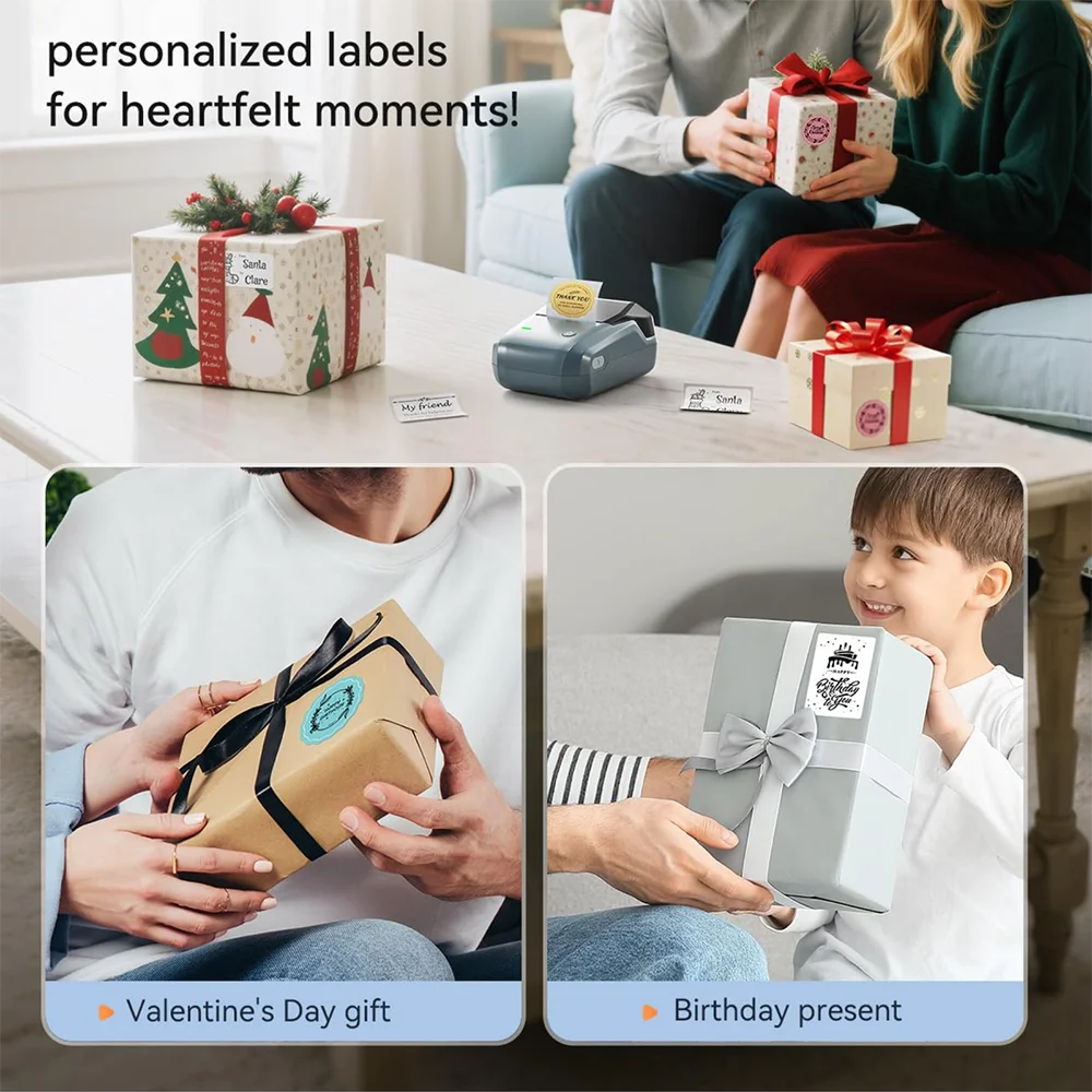 Portable Niimbot B1 Wireless Label Maker Adhesive Sticker Printer Labeling Machine DIY 20-50mm Labels for Office Home