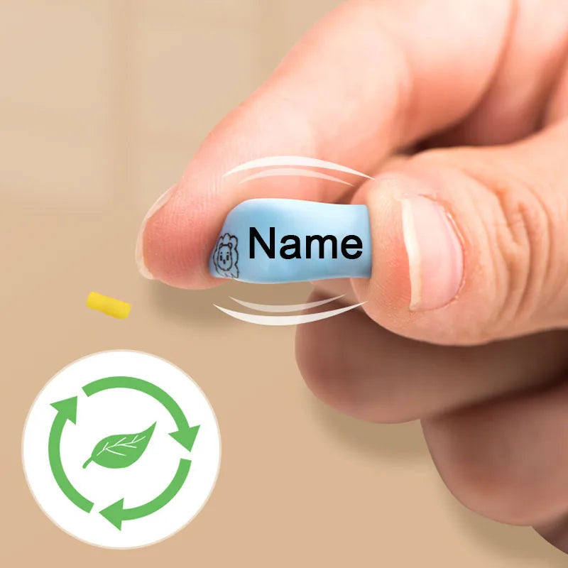 20pcs Baby Shoes Schoolbag Cup Clothes Name Sticker Waterproof Tag Rope Baby Name Ring Children Customized Name Label Pendant