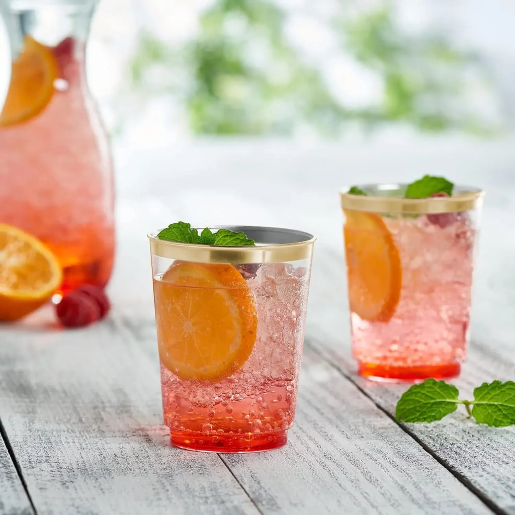 50pcs/Set Phnom Penh Aviation Cup 300ML 10oz Disposable Beverage Party Cutlery Rose Phnom Penh Disposable Plastic Tumblers