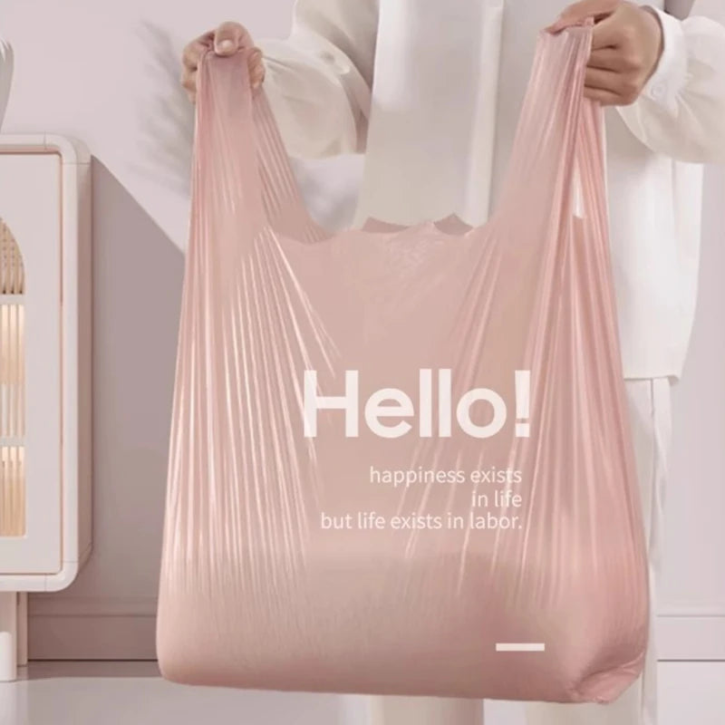 100Pcs Handheld Garbage Bag Disposable Trash Pouch Shopping Bag Kitchen Storage Garbage Bags Cleaning Waste Bag Plastic Bag