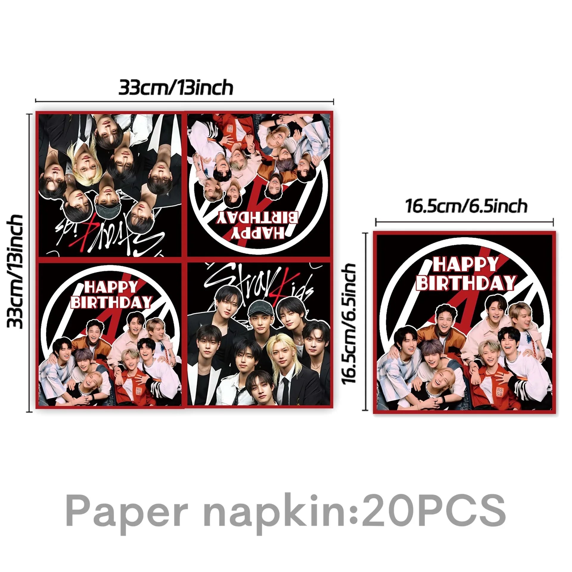 New SK Male Group Birthday Party Theme Decoration Cup Plate Banner Backdrop Gift Bag for Gift Baby Shower Supplies