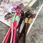 Cellphone Strap Candy Color Rope for Cards Metal Keyring Wrist Lanyard Keychain Portable Cellular Pendant Premium Hand Strap