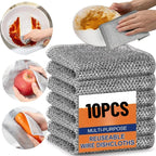 Wholesale Metal Steel Wire Rags Cloth Home Kitchen Pot Pan Dishwashing Double-sided Dishcloth Cleaning Cloths Towel Scrubber Rag