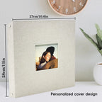 1 Linen Album  3-Ring Scrapbook Album Holds 8x10 5x7 4x6 Photos DIY Album Perfect Gift for Family Weddings and Adventures