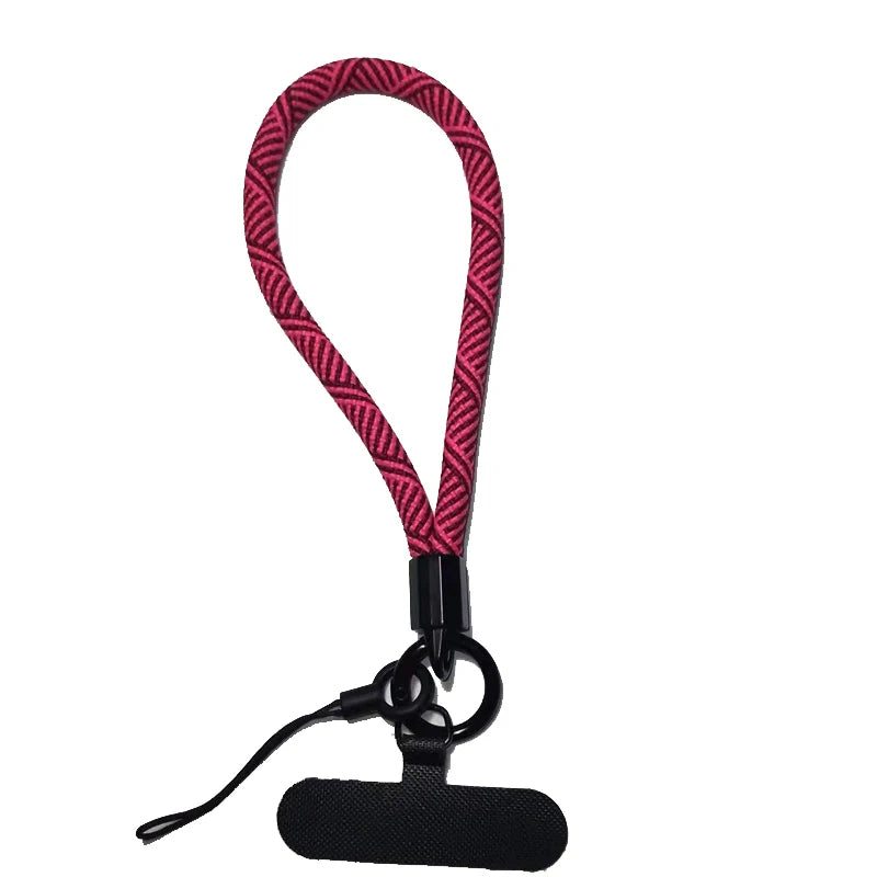 Phone Lanyard Wrist Strap Woven Phone Lanyard Creative Keychain Hanging Rope Anti-lost Security Wristband Universal Short Rope