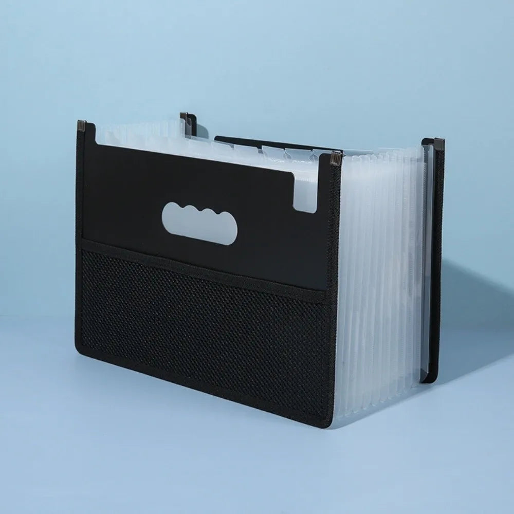 Portable 13/25 Pockets Expanding File Box A4 Expanding Capacity Accordion File Folder Document Organizer Office
