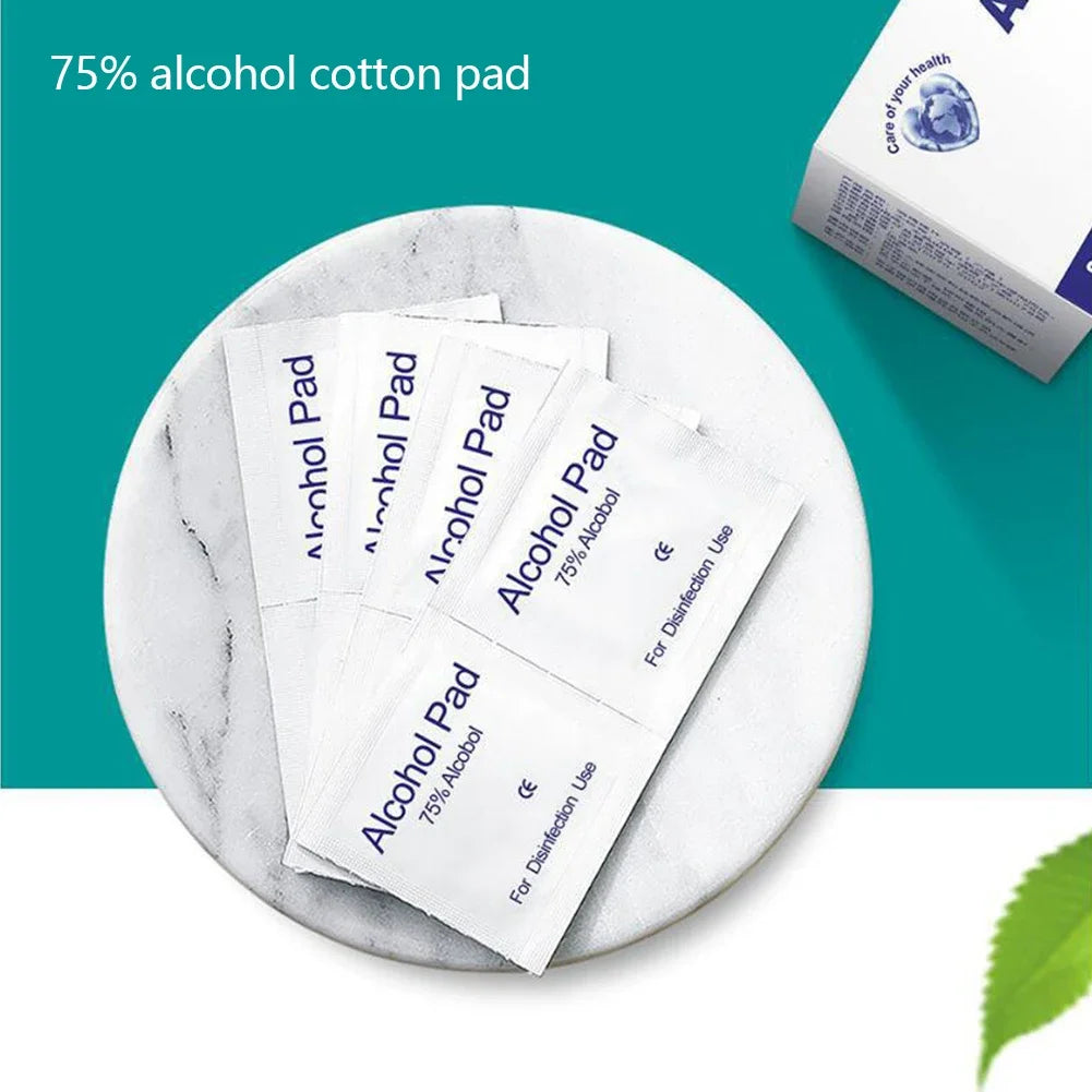 10/100Pcs Car Detailing Disposable Alcohol Disinfection Cotton Pad Wash Care Phone Cleaning Wiper Screen Glasses Cleaning Cotton