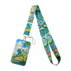 Cute Anime Monster Lanyard Card Holder Colorful Neck Strap for Key ID Card Phone Straps Badge Holder Key Ring Accessories Gifts