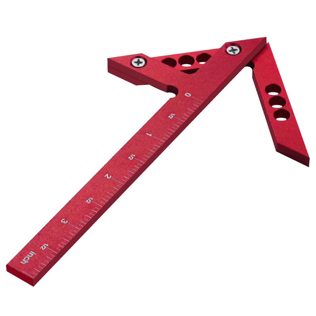 2pcs Center Finder and T-Square Hole Scribe Ruler Kit, Carpenter Center Measuring Tool, Metric & Inch Woodworking Projects Tool