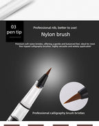 9 Color Piston Brushes Calligraphy Brushes Watercolor Brushes Paint Pen Stationery Art Schoo Supplies for Chinese Painting