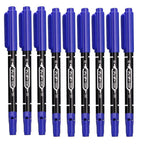 9Pcs/Set Twin Tip Permanent Art Marker Pen Double Headed Oily Waterproof Ink  Black Blue Red 0.5mm 1mm Drawing Logistics Glass