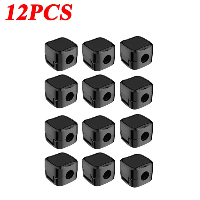 1/3/6/12PCS Magnetic Cable Clips Cable Adjustable Cord Holder Under Desk Cable Management Wire Keeper Cords Organizer Holder