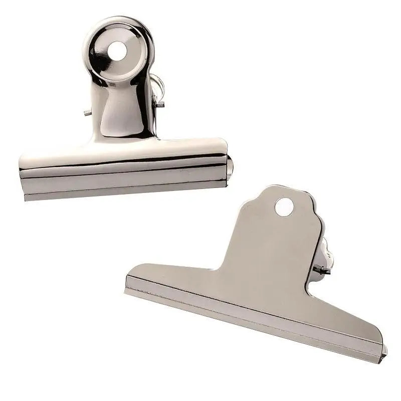 6Pcs Stainless Steel Round Clamps Strong Multi-specification Mountain-shaped Clamps Dovetail Clamps Bill and Document Clamps