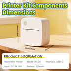 Mini Portable Wireless Label Printer  DOLEWA D2 Wireless Function, Thermal Sticker Maker, Handheld Tips, Learning Marking