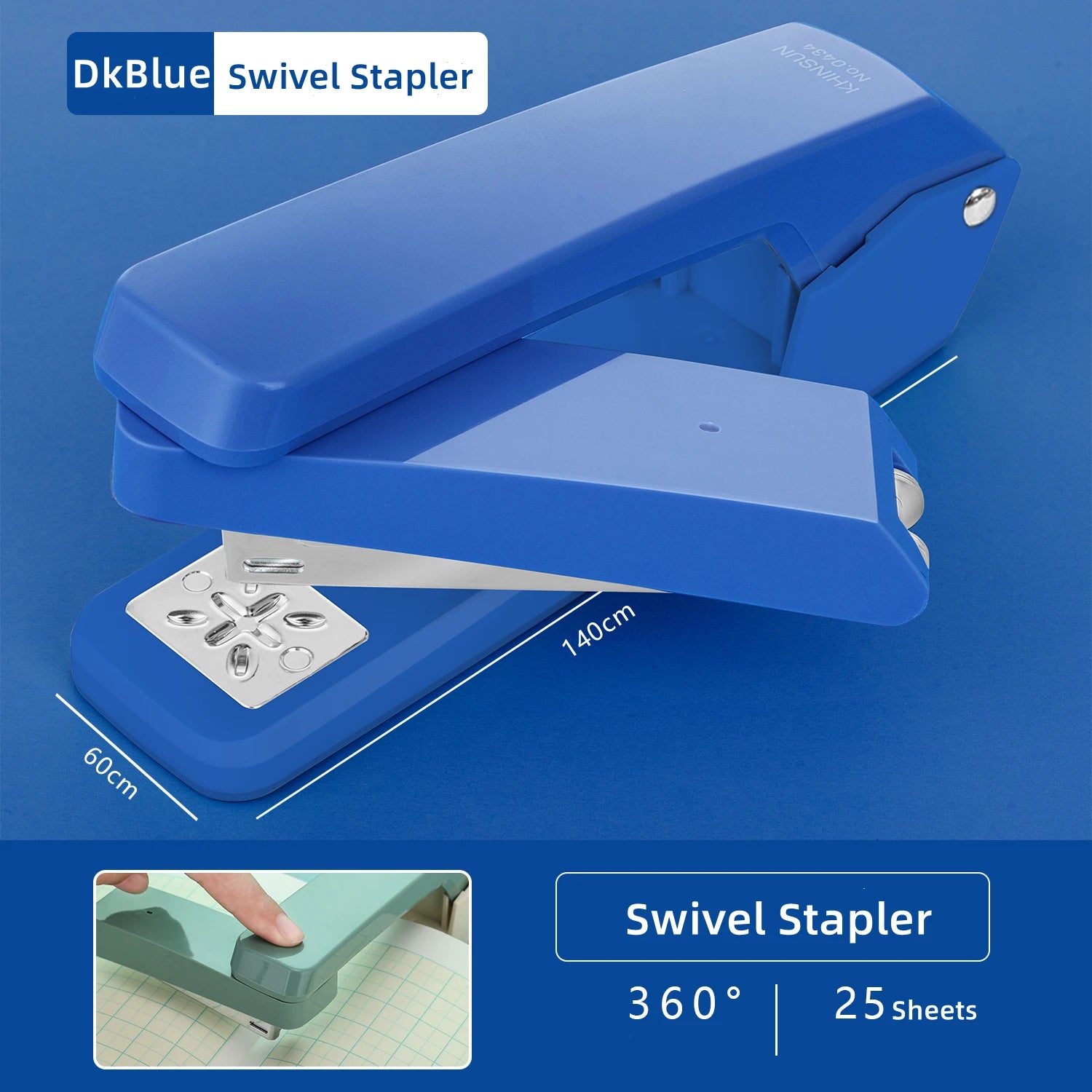 24/6 Durable Swivel Stapler Manual Office Stapling Machine Paper Binding Tool for Business And School Supplies