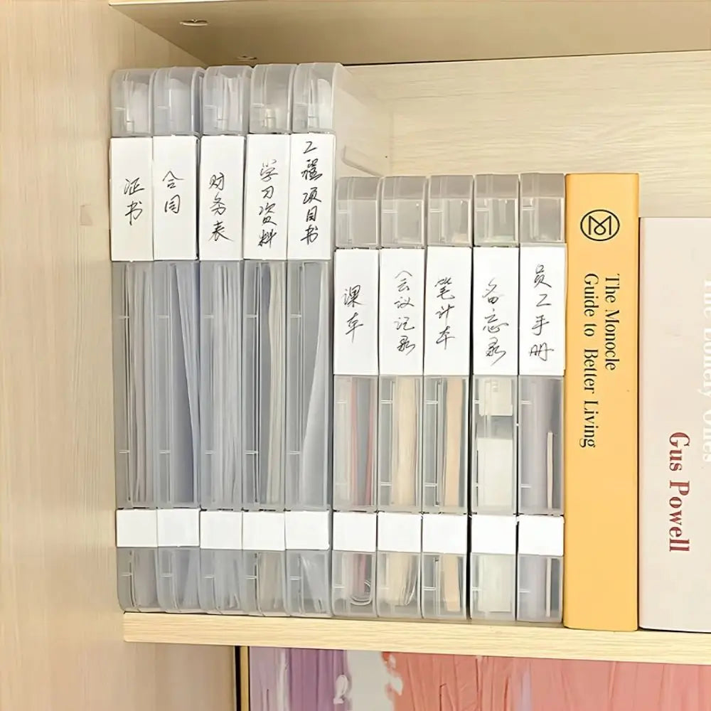 Plastic A4 Transparent Storage Box Portable Visible Document Paper Moisture-proof Clear Puzzle Storage Holder Office