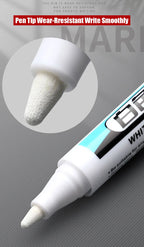 White Marker Pens 0.7/1.0/2.5mm Waterproof Oily Permanent Paint Pen Markers for Wood Rock Plastic Leather Glass Metal Ceramic