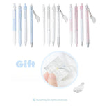 4pcs/set Pearl Angel Gel Pen Set Cute Exam Pens with Wing Design Kawaii Cartoon 0.5mm Black Ink for Kids Back To School Student