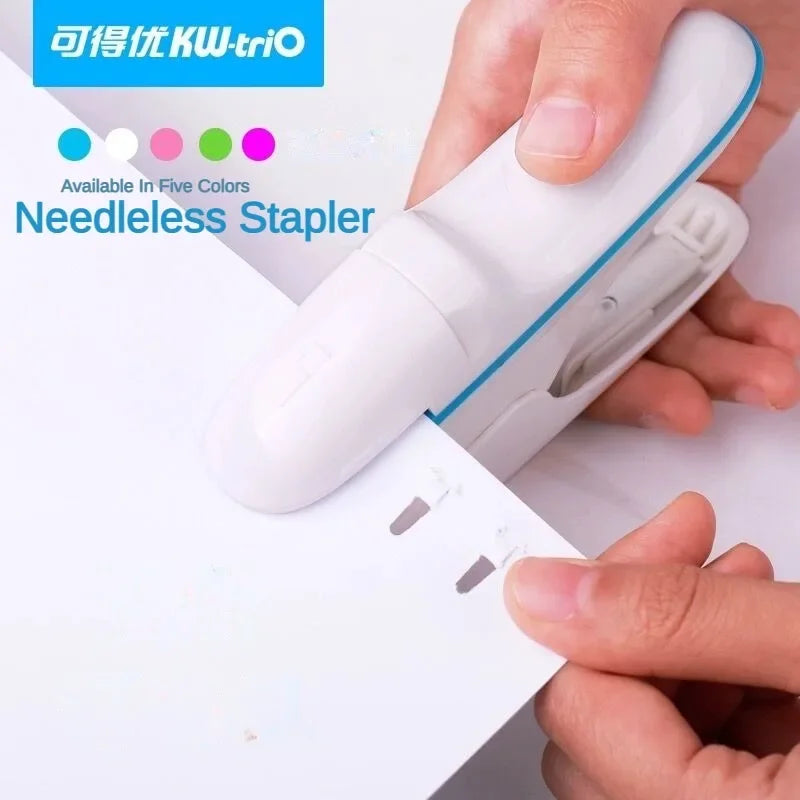 Non-staple Mini Cute Book Stapleless Stapler Paper Stapling Stapler Without Staples Stationery School Supply Office Accessories