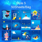 Creative Square Star Sky Constellations Origami Paper Kid DIY Handmade Double-sided Coloring Fold Craft Paper Art Material Gift