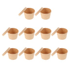 10 set Disposable 8Oz Ice Cream Paper Cup With Lid Paper Cake Cups Snack Bowls Containers For Takeaway Yogurt Dining Bar