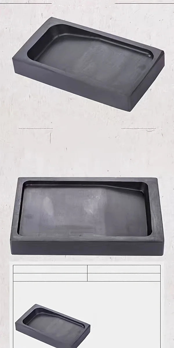 Chinese Calligraphy Inkstone Rectangular Natural Stone Ink Well Traditional Painting Tool Grinding Slab Inkwell Artist Student
