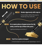 1Pcs Chrome Mirror Marker Pen 0.7mm 1mm 2mm DIY Reflective Paint Pen Permanent Gold Silver Copper Marker Model Painting Marking