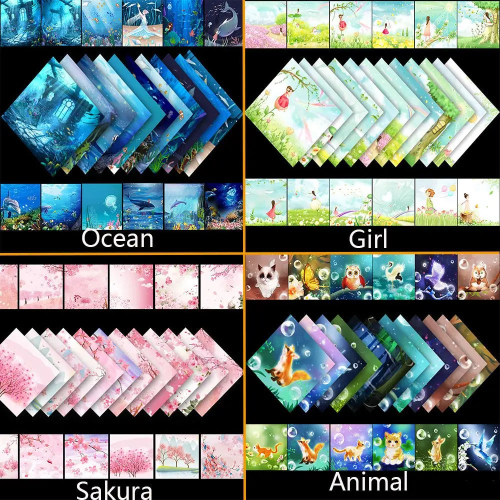 DIY Fold Craft Handmade Origami Art Star Paper Paper Folding Manual Material