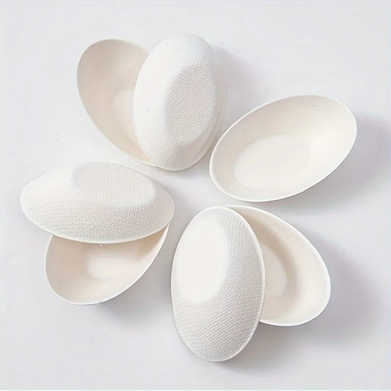10pcs Economy Pack Super Mini Disposable Sugar Cane Syrup Cake Salad Plates for Restaurants, Dipping Saucer Plates