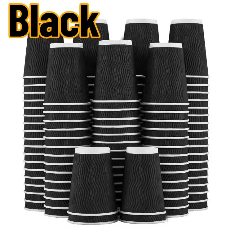 20/30/50PCS Disposable Paper Cups Disposable Corrugated Paper Cups Suitable Birthday Parties Weddings Christmas Parties