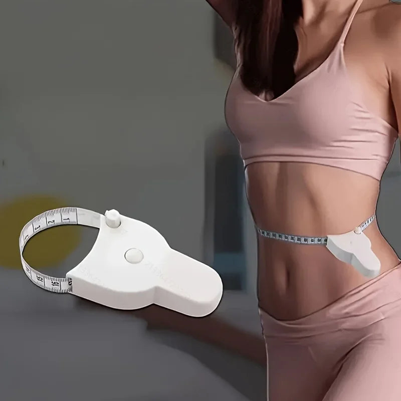 Body fat caliper and Waist Measurement Tape set - handheld fat caliper and tape combination, portable fitness measuring tool