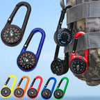 Outdoor Compass Carabiner Mini Camping Keychain Mountaineering Hiking Backpack Buckle with Compass Survival Children Gifts