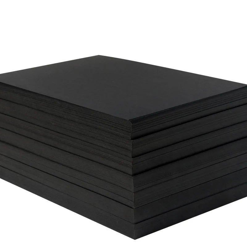 20-100 Sheets Black Paper for Drawing Diy Crafts Decorative Packaging 180/230/300gsm/m² Thickened Paper Cardboard Sketch Pad