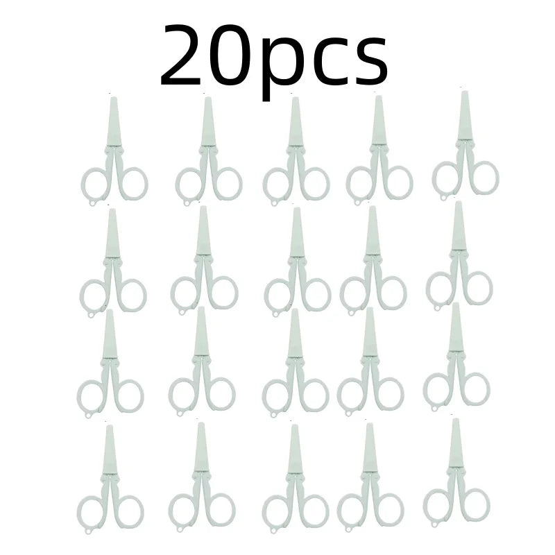 Cute Foldable Scissors Mini Morandi Paper Cutter Knife Portable Envelopes Opener DIY Handmade Art Tools School Office Supplies
