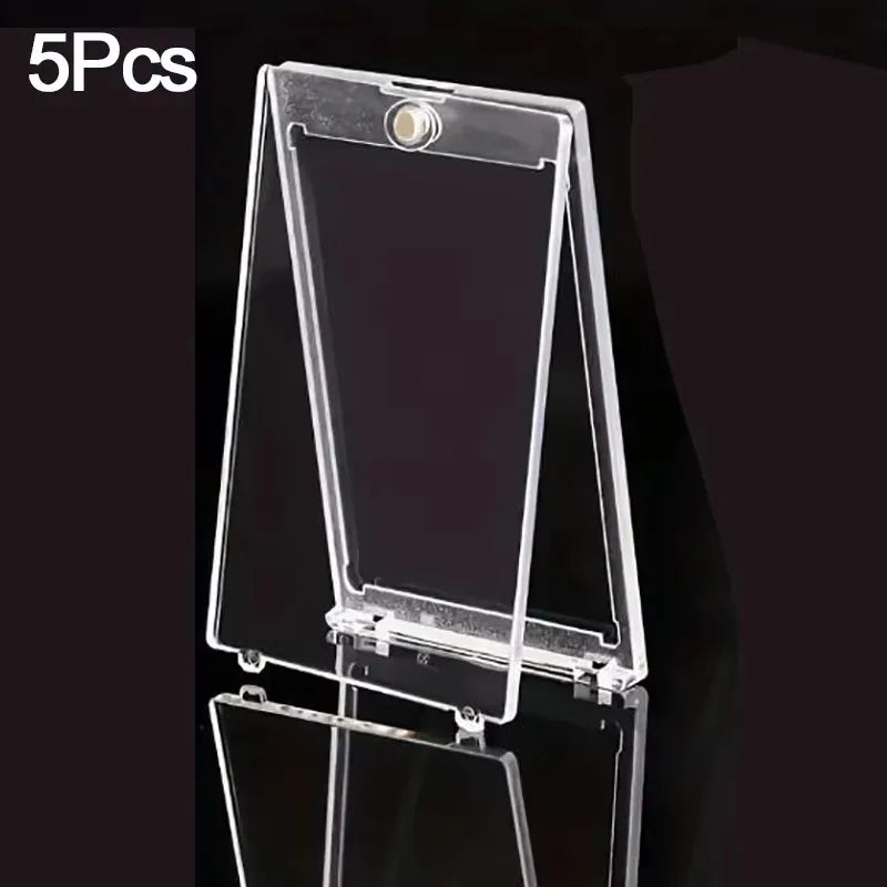 1/5/10PCS Clear Card Holder Magnetic Attraction Type Gaming Sports Trading Card Display Case Kpop Idol Photo Protective Sleeves